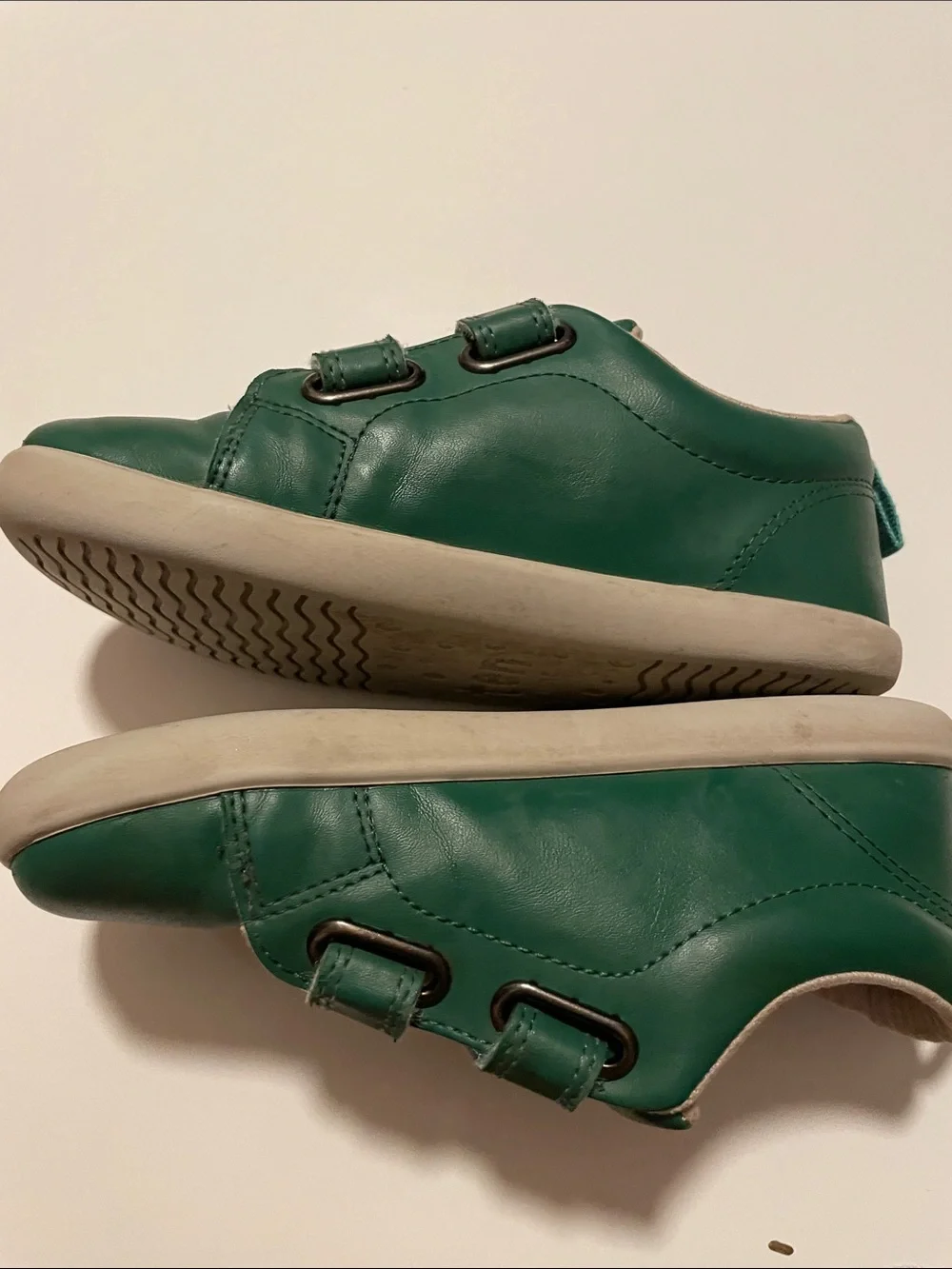 Ten Little Everyday Original Green Sneakers Size 13 Velcro Strap Used